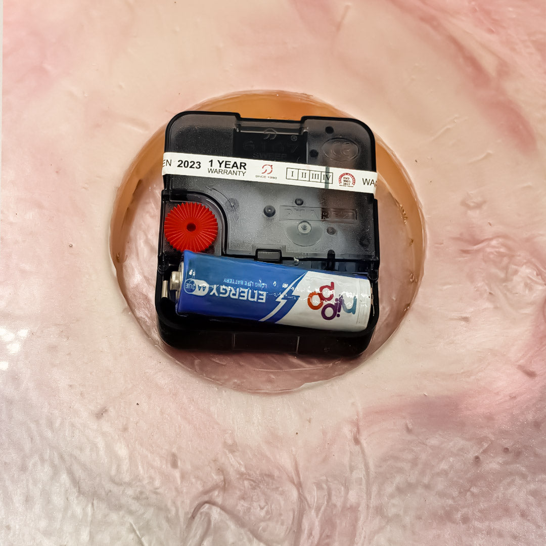 Pink & Black Dual-Tone Resin Wall Clock – Luxe Crystal Design | Love Craft Gifts