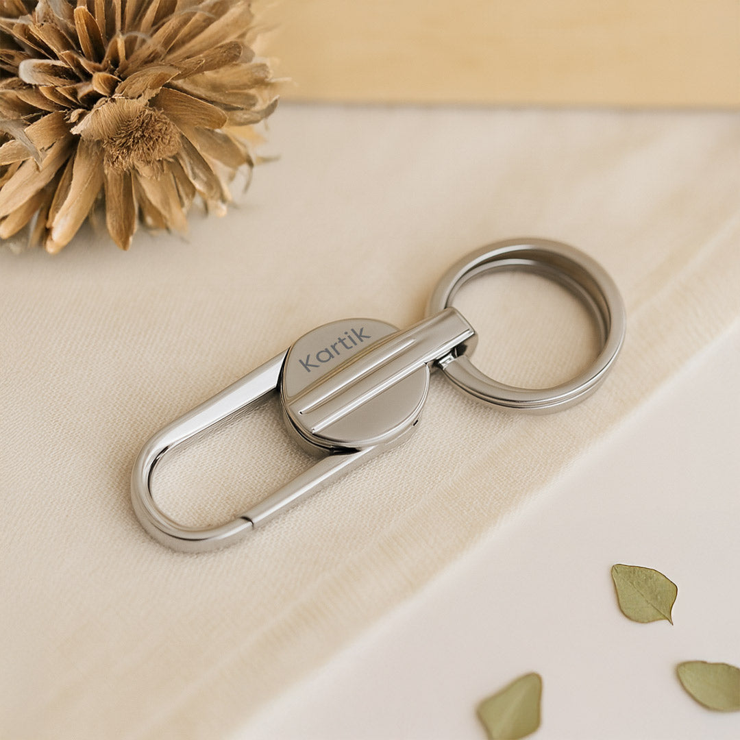 Premium Silver Metal Keychain with Name Personalization | Love Craft Gifts