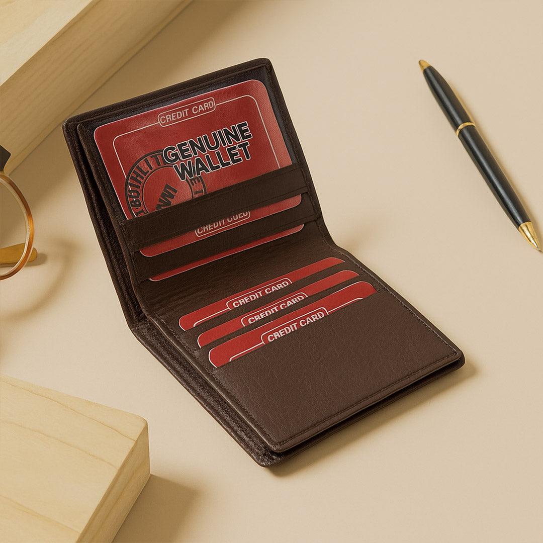Personalized Men's Wallet – Custom Engraved Name Wallet with Charm | Love Craft Gifts
