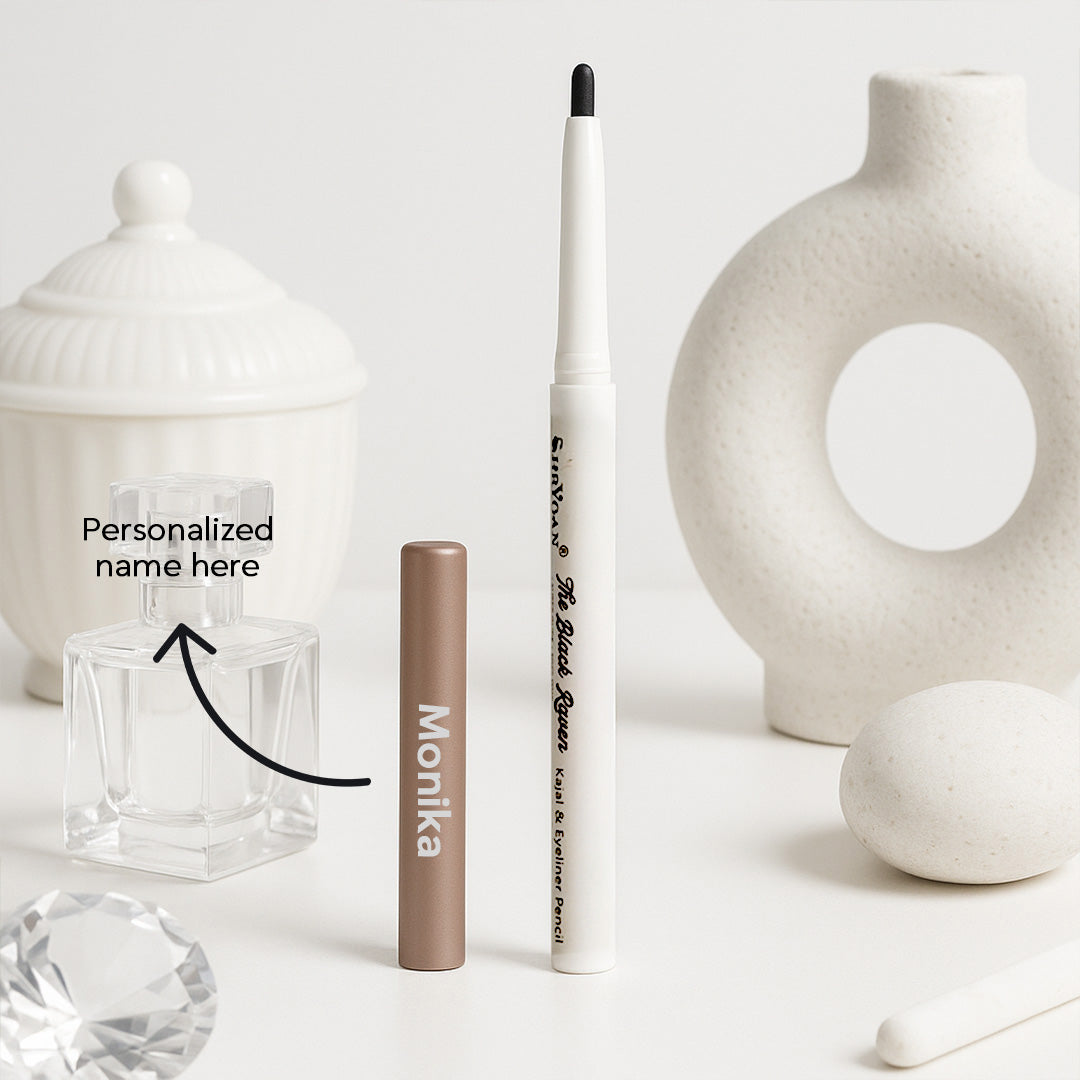 Personalized Shryoan Black Revolving Kajal – Custom Name Smudge-Proof Eyeliner | Love Craft Gifts