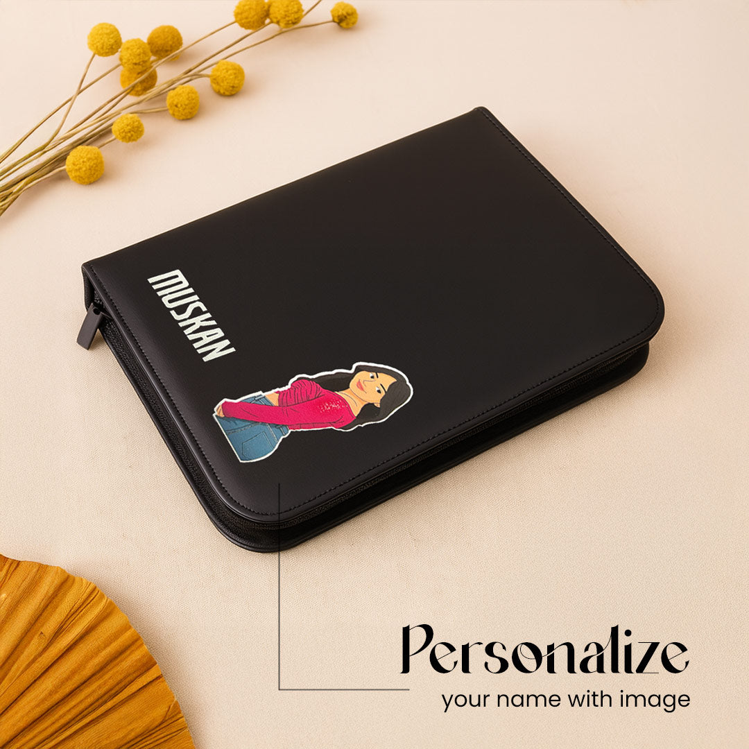 Swiss Beauty Professional Face & Eye Brush Set of 12 | Custom Name & Cartoon Photo on Cover