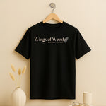 Wings of Wonder T-Shirt – Bold Typography Tee with Uplifting Theme| Love Craft Gifts