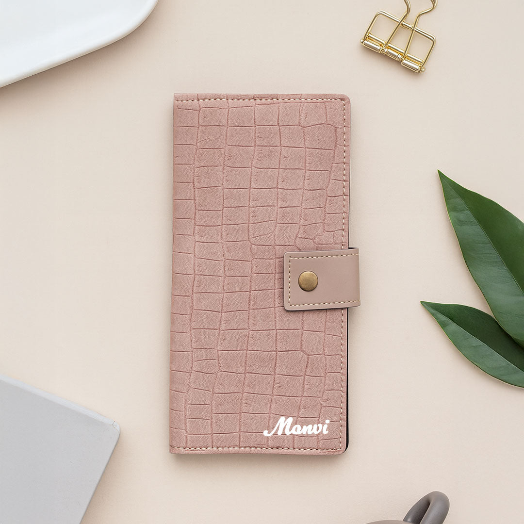 Personalized Premium Croc-Textured Wallet