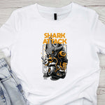 Shark Attack Printed T-shirt | Love Craft Gifts