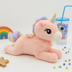 Pink Unicorn Plush Toy – Soft Stuffed Animal with Rainbow Mane & Wings | Love Craft Gifts