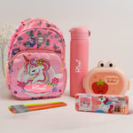 Unicorn-Themed Kids School Combo Set – Backpack, Bottle, Lunchbox & Stationery | Love Craft Gifts