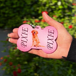 Customized Wooden Dog Name Tag - Bone