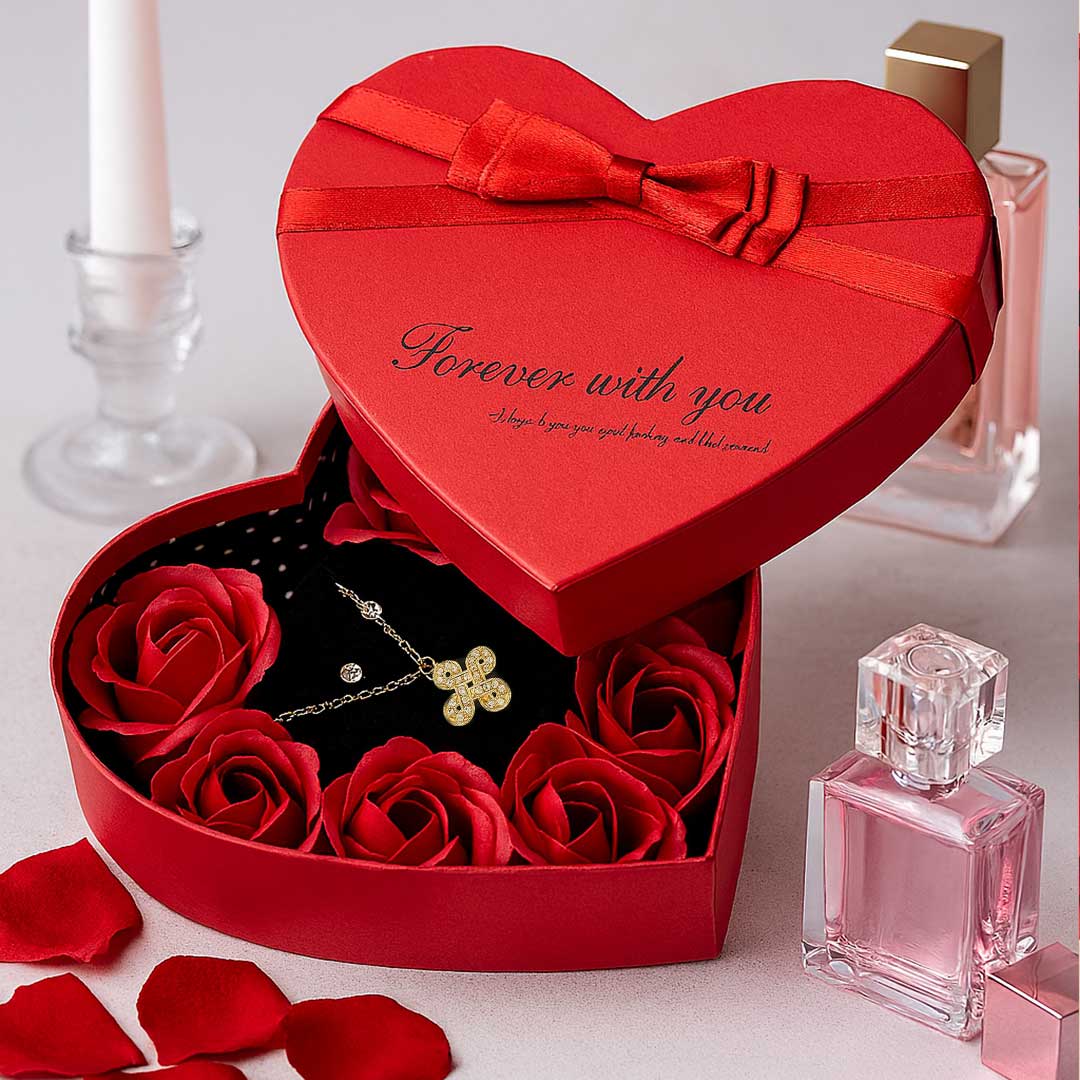 Personalized Heart Rose Box with Jewelry | Love Craft Gifts