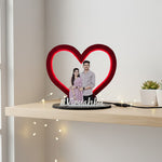 Personalized Warm Light Heart Couple Frame – 7×8.5"