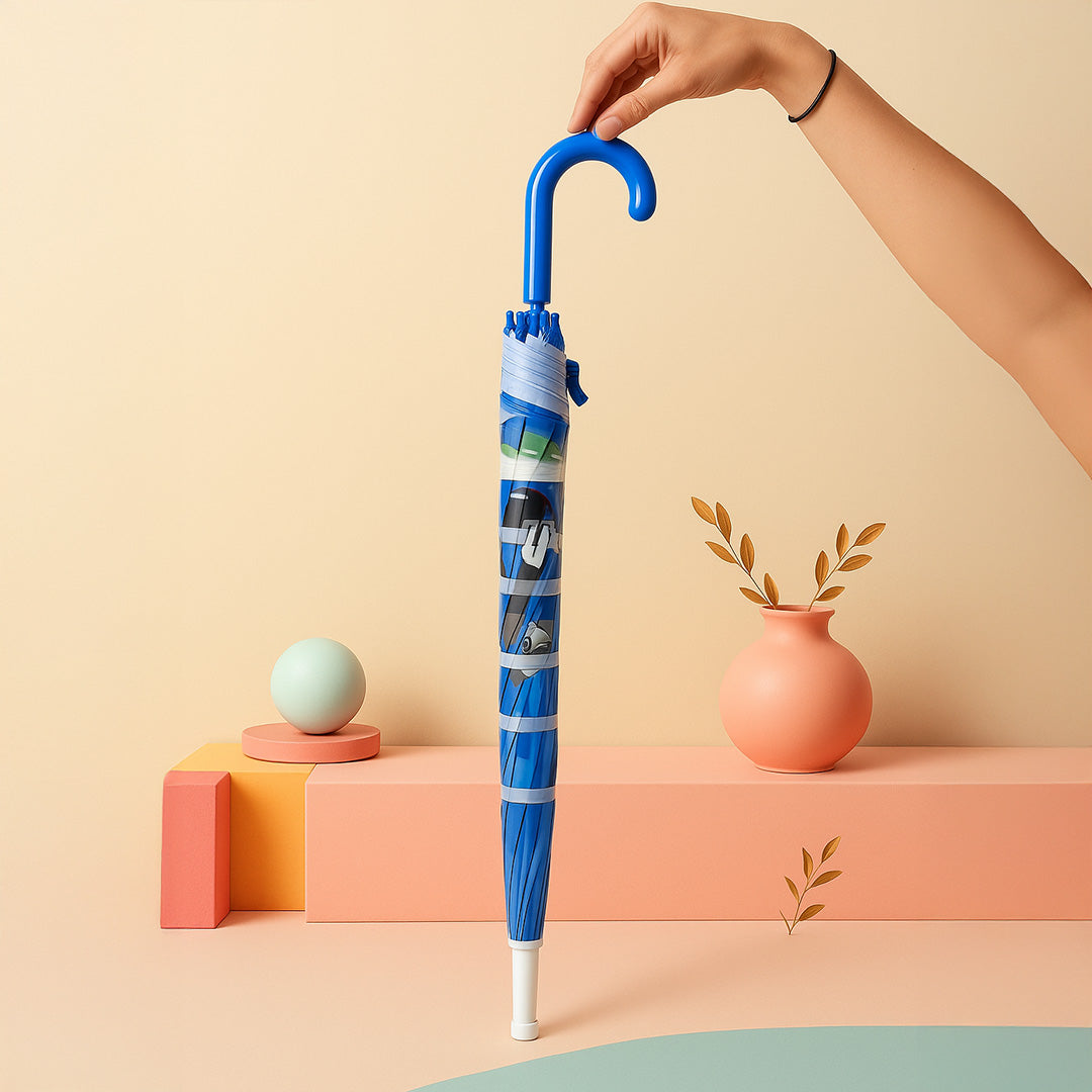 Shark Print Personalized Kids Umbrella – Custom Name Rain Gear | Love Craft Gifts