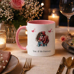 You & Me Forever Couple Ceramic Mug 250ml | Romantic Love Gift | Love Craft Gifts™