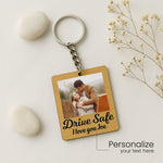 Drive Safe Personalized Wooden Keychain
