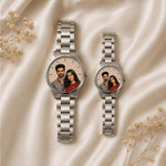 Personalized Couple Photo Watch Set | Custom His & Her Watches with Couple Photo Dial | Romantic Gift for Couples | Love Craft Gifts™