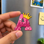 Personalized Fridge Magnet 2x2" | Custom Alphabet Magnet with Themed Character & Kids Designs | Love Craft Gifts™