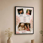Personalized Childhood to Wedding Couple Photo Frame | Custom Bride & Groom Wall Frame | Love Craft Gifts™
