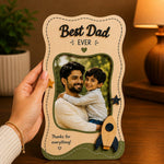 Personalized Best Dad Photo Table Frame 4x5" | Father’s Day & Birthday Gift | Love Craft Gifts™