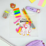 Personalized Transparent Kit Combo-10 Pencils(1 Box) , 1 Eraser, 1 Sharpener &  Sticky Notes