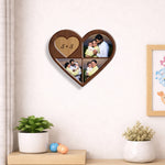 Personalized Wooden Heart Photo Collage Wall Frame (8x12")