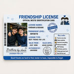 Personalized Friendship License Photo Card | Bestie for Life Keepsake Gift | Love Craft Gifts™