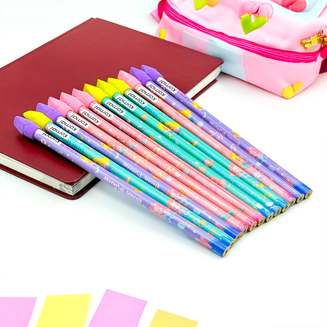 Personalized Space & Ocean Pencil With Eraser -Set of 12