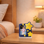 Personalized Kids Wooden Photo Frame with Cartoon Star Design (6x6 Inch) Custom Baby Picture Table Top Décor Gift | Love Craft Gifts