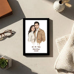 Personalized Oil Paint Style Couple Portrait Frame (8×12 Inch) | Love Craft Gifts
