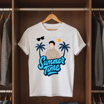 Personalized Summer Time Tropical White T-Shirt – Custom Photo Printed | Love Craft Gifts