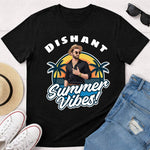 Personalized Summer Vibes Black T-Shirt