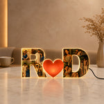 Personalized Couple LED Photo Lamp 4x10" | Romantic Table Top Gift