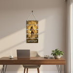 Lord Hanuman Wooden Hanging Wall Décor – “Hanuman Sada Sahayate” (16×9”) | Love Craft Gifts