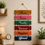 Home Love Family Forever Blessed Wooden Wall Hanging 9x18" | Love Craft Gifts™
