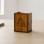 Personalized Wooden Pen Stand | Lord Ganesha Desk Organizer | 6x4" | Love Craft Gifts™