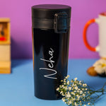Black Stainless Insulated Coffee Mug Or Water Bottle |Love Craft Gifts