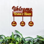 Modern Wooden Home Name Plates-12x15"