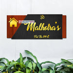 Stylish Wooden Home Name Plates-10x18"