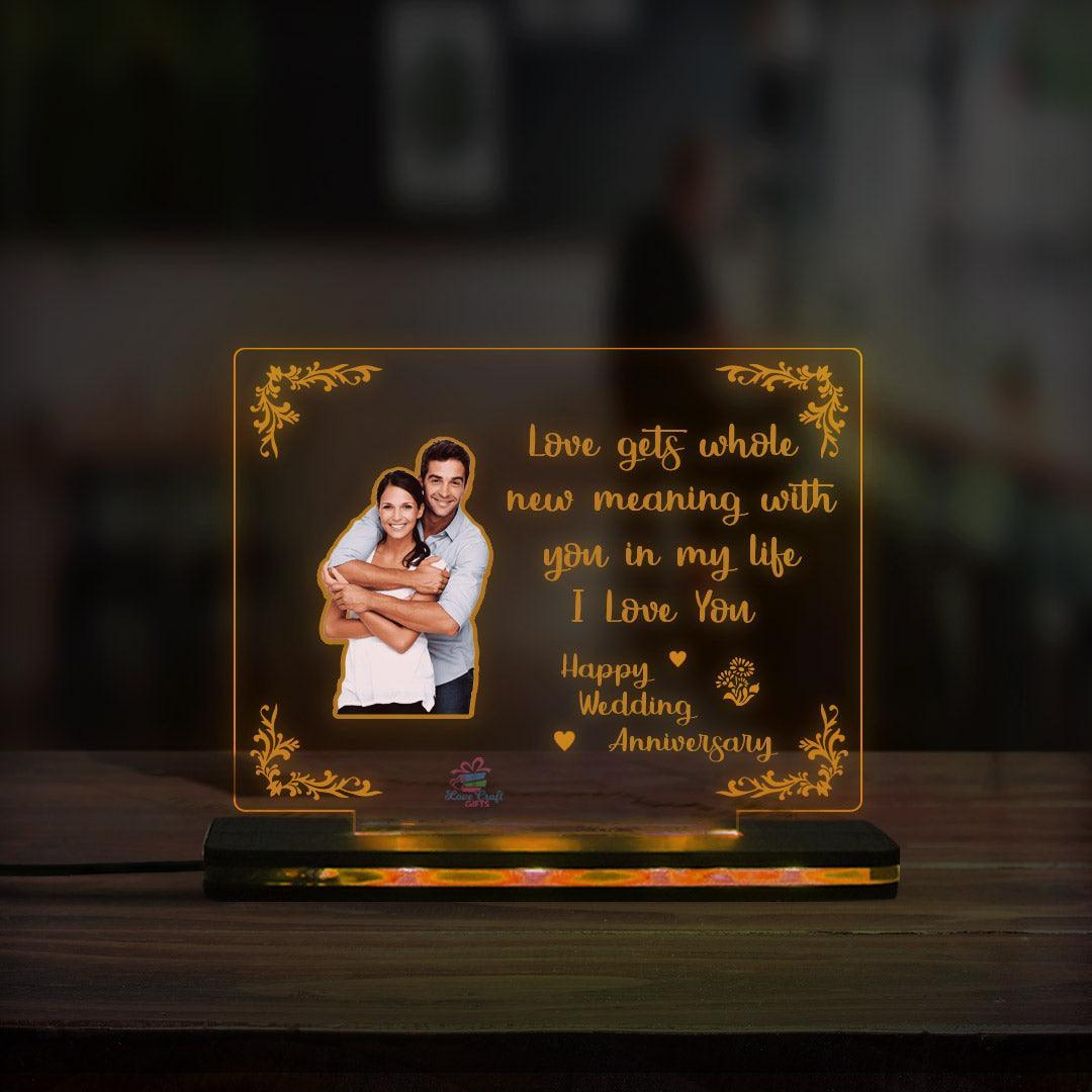 3D Acrylic Multi-Led Table Lamp For Anniversary