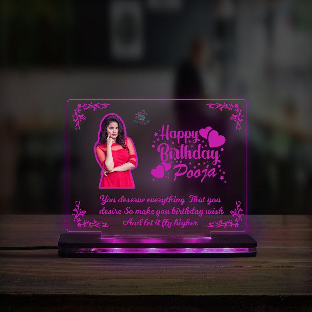 Personalized Acrylic Birthday Multi Led Lamp