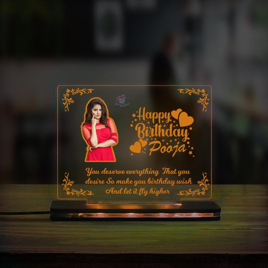 Personalized Acrylic Birthday Multi Led Lamp