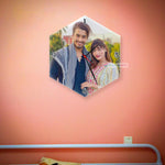 Hexagon Sublimation Photo Wall Clock