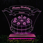 3d Acrylic Multi-Colored Cake LED Lamp