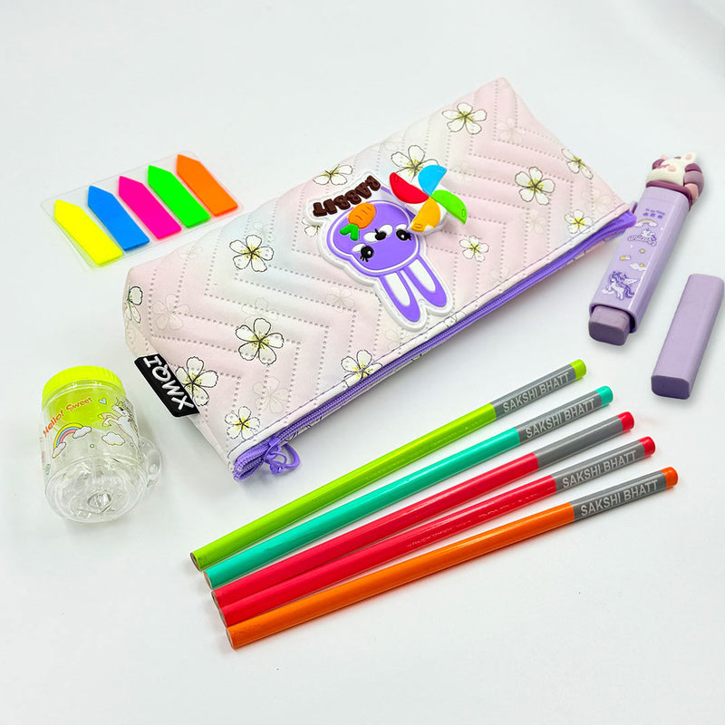 Kids Stationery Kit -10 Pencils(1 Box) , 1 Eraser, 1 Sharpener &  Sticky Notes