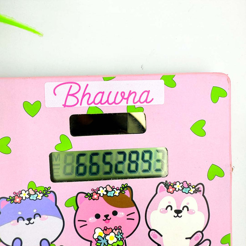 Kitty Calculator Diary with Personalized Panda Pen