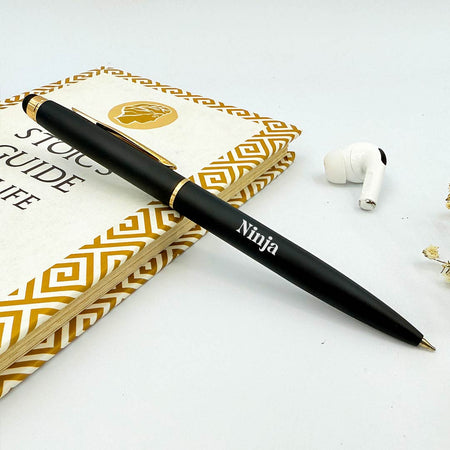 Personalized Twist Pen Metallic Body With Golden Clip