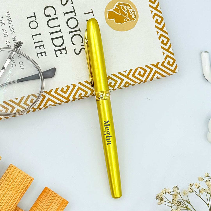 Personalized Pen Elegant Metallic Gold Look