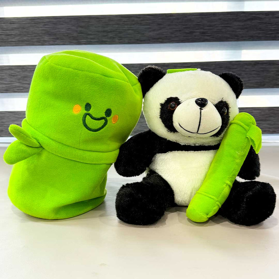 Bamboo Panda Teddy Plush Soft Toy & Pillow