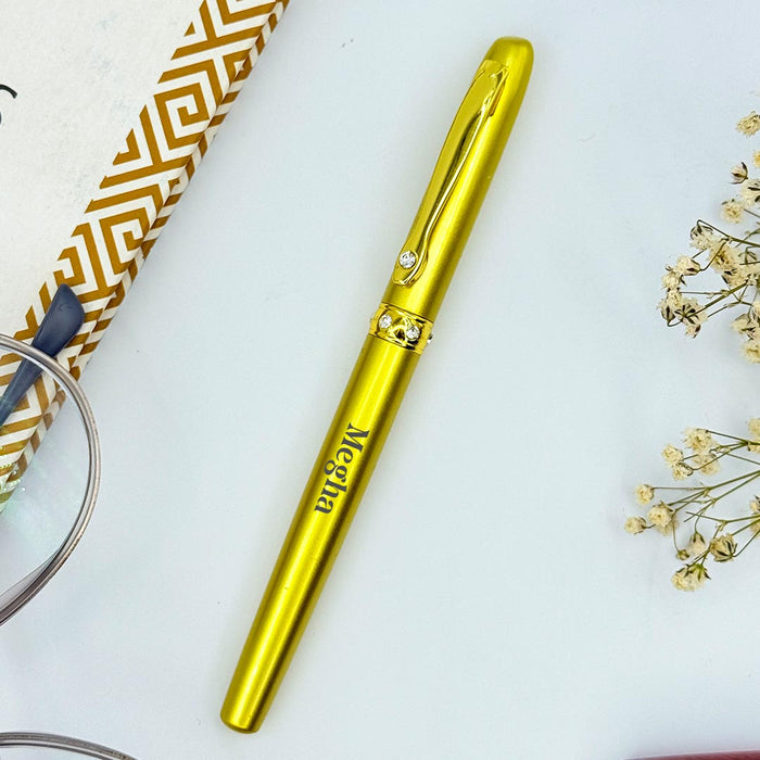 Personalized Pen Elegant Metallic Gold Look