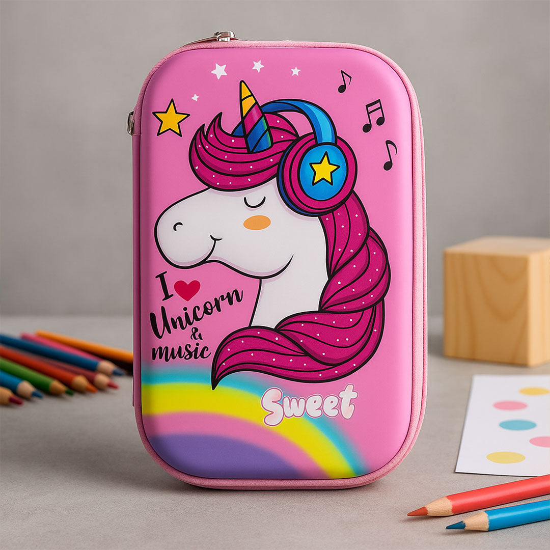 Personalized Unicorn Pencil Case- Light Pink