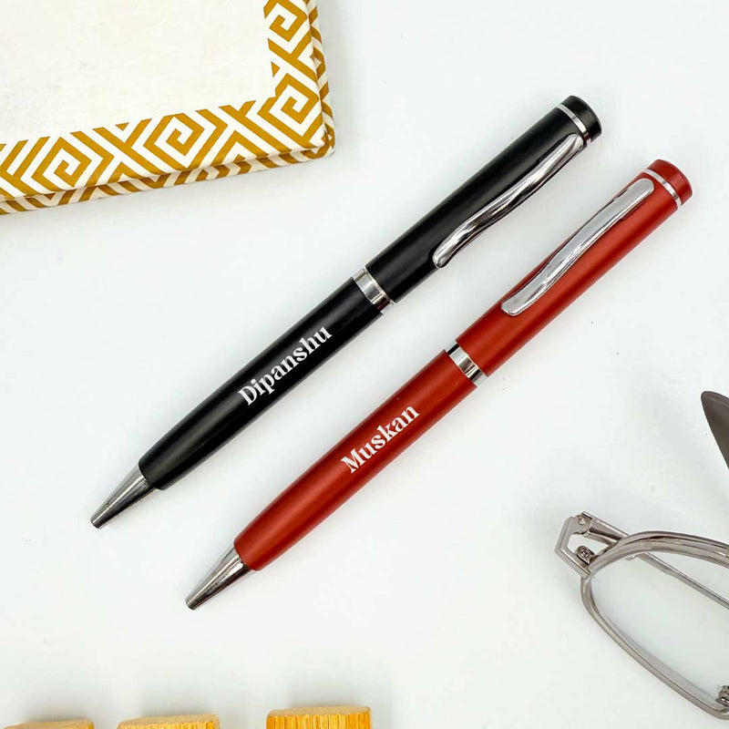 Personalized Twist Pen Classic Body With Silver Clip