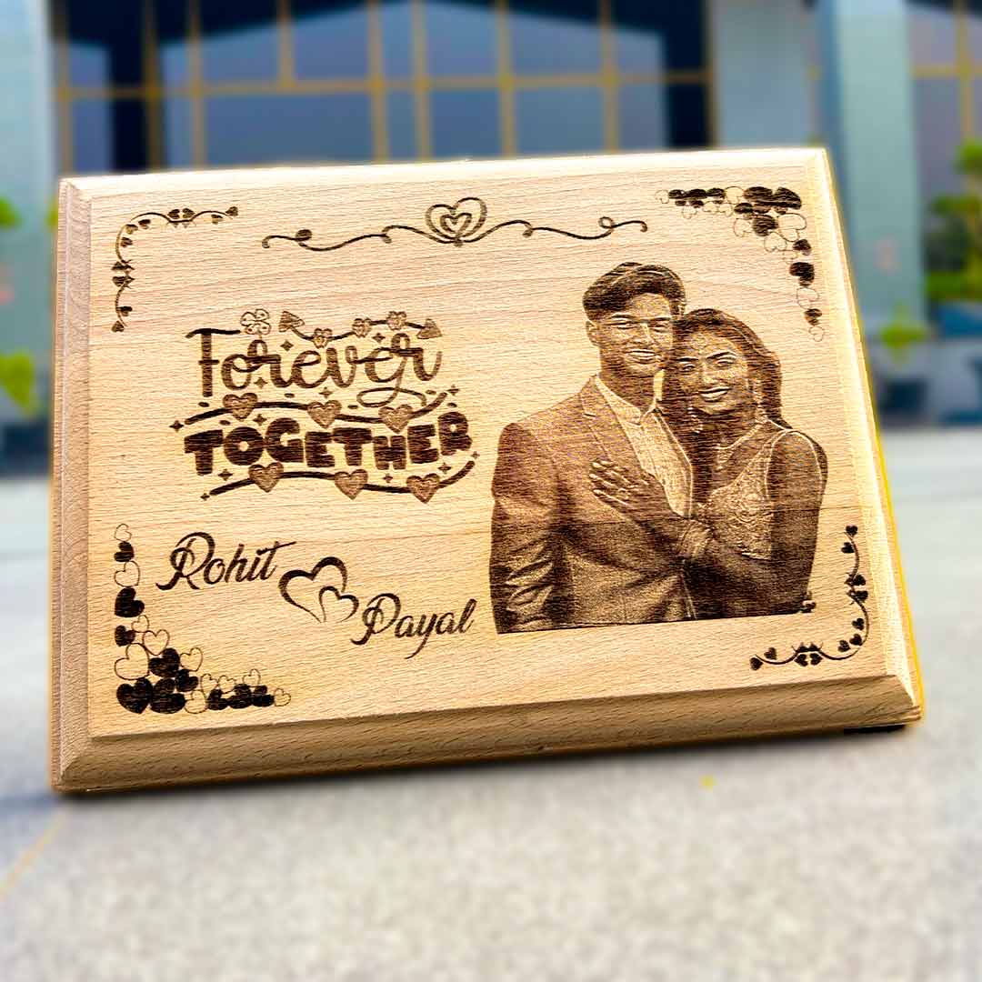 Valentine's Wooden Engraving Wooden Frame