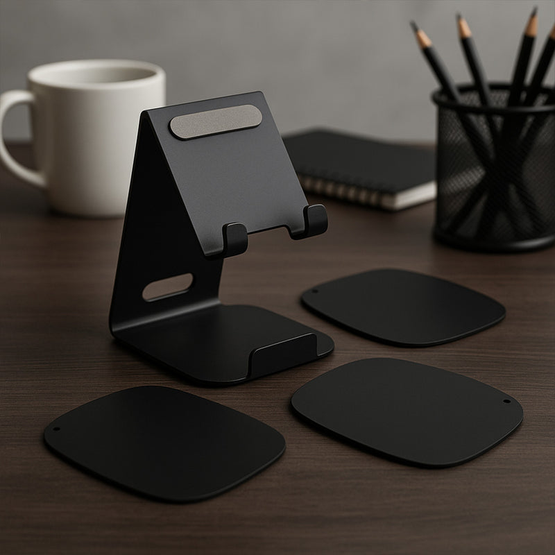Personalized Mobile Stand with Matching Coasters | Love Craft Gifts